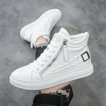 UrbanCore™ – Men’s High-Top Leather Street Sneakers