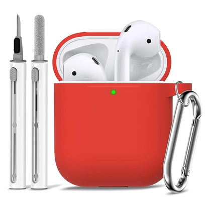 Clearance_For Apple AirPods 2nd/1st Generation Charging Case For Airpods Case Cover 2&1 with Cleaner Kit Soft Silicone Protectiv