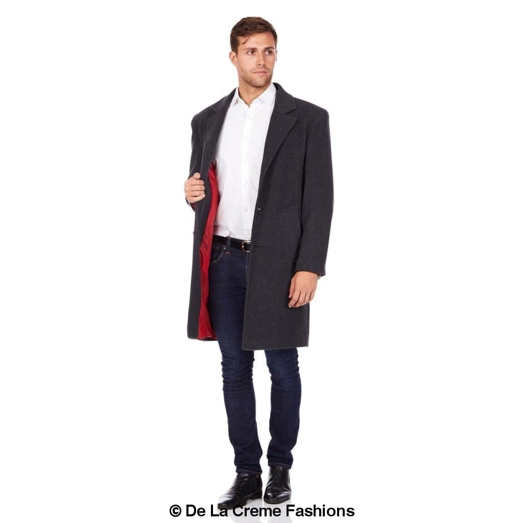 De La Creme MAN - Single Breasted Formal Security Overcoat