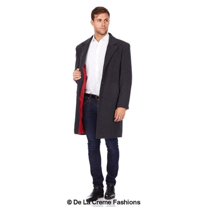 De La Creme MAN - Single Breasted Formal Security Overcoat
