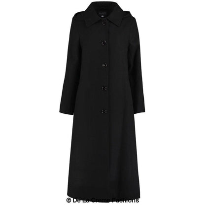 Faux Wool Longline Hooded Winter Coat