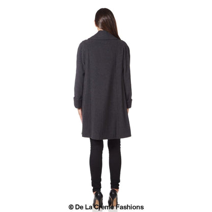 Wool and Cashmere Blend Swing Coat (1711)