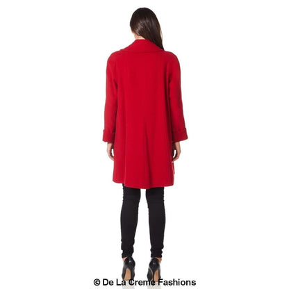 Wool and Cashmere Blend Swing Coat (1711)