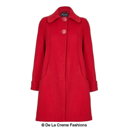 Wool and Cashmere Blend Swing Coat (1711)