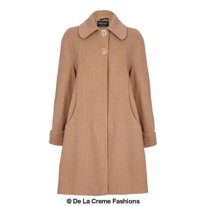 Wool and Cashmere Blend Swing Coat (1711)