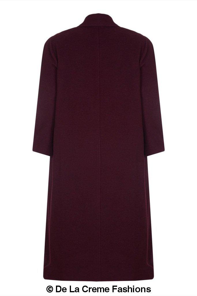 Curve Wool & Cashmere Blend Plus Size Long Coat (202)