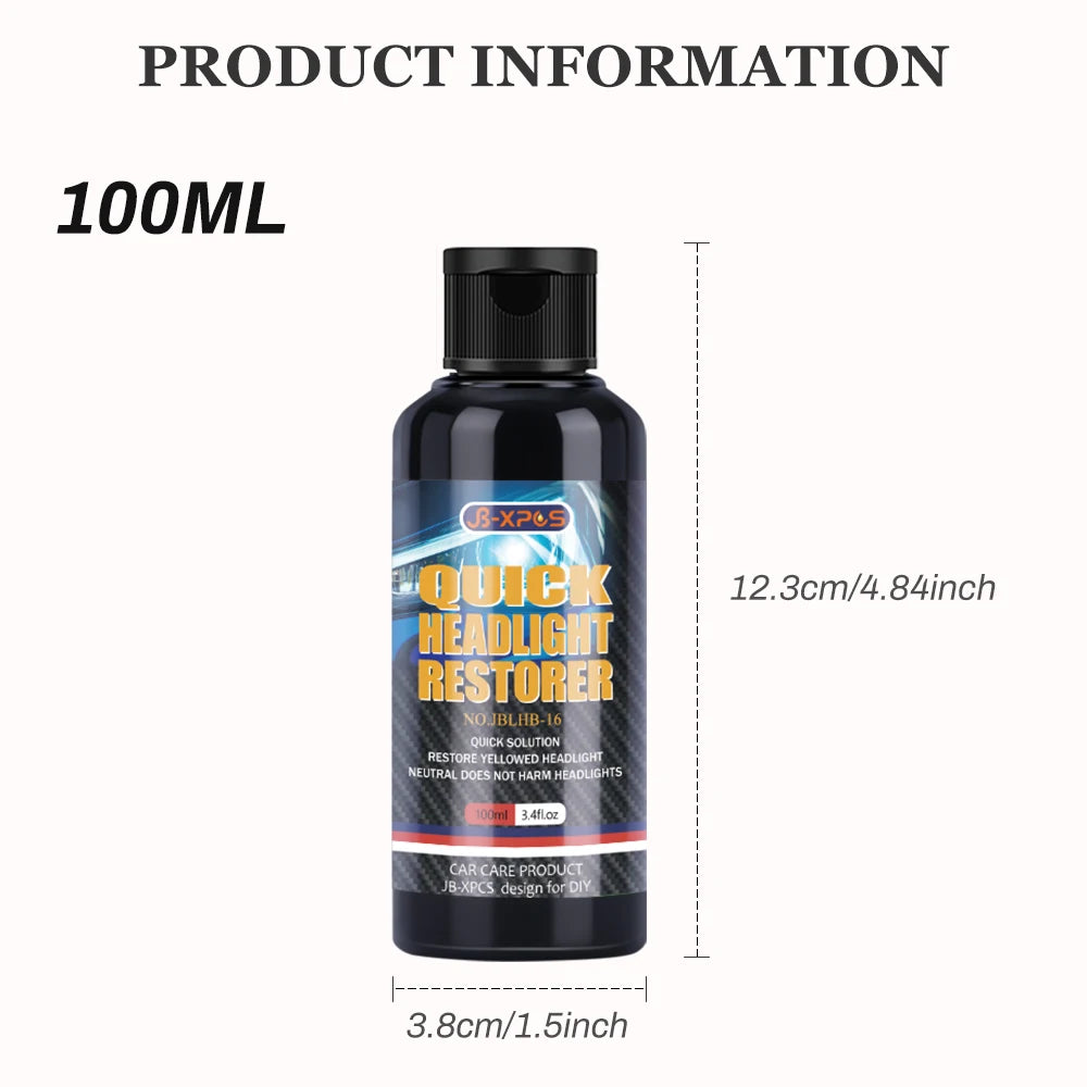 Car Headlight Restoration Polishing Kits Headlamp Repair Kits Car Light Polisher Cleaning Paste Car Paint Care Refurbish Agent