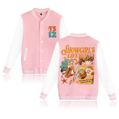 TS Ablum 2025 The Life of A Showgirl Baseball Uniform Jacket Women Men Kpop Baseball Jackets for Fans Gift