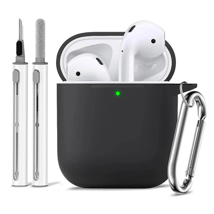 Clearance_For Apple AirPods 2nd/1st Generation Charging Case For Airpods Case Cover 2&1 with Cleaner Kit Soft Silicone Protectiv