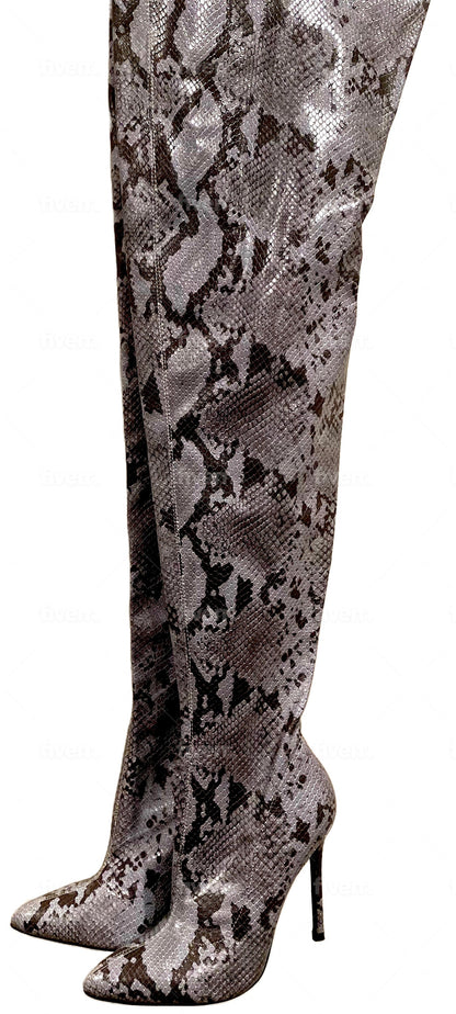Pythonette Over The Thigh Boot