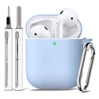 Clearance_For Apple AirPods 2nd/1st Generation Charging Case For Airpods Case Cover 2&1 with Cleaner Kit Soft Silicone Protectiv