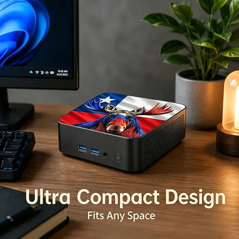 Powerful Portable Gaming Mini PC New Mexico Brazil Flag Core i3 6100 16GB 2TB M.2 SSD Win11 4K@60Hz HD