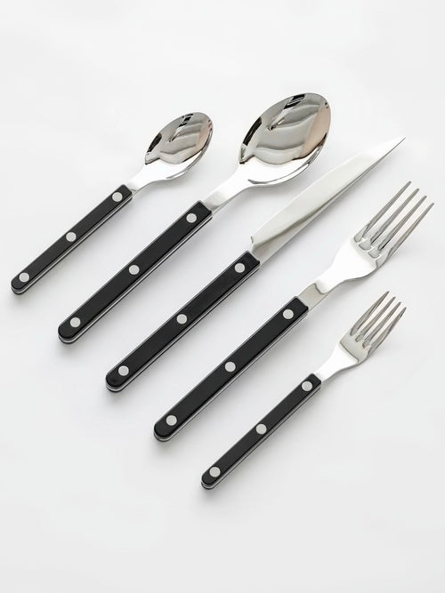 Elegant Modern Nordic Flatware Set Of 10 - Bistrot Rivet Cutlery