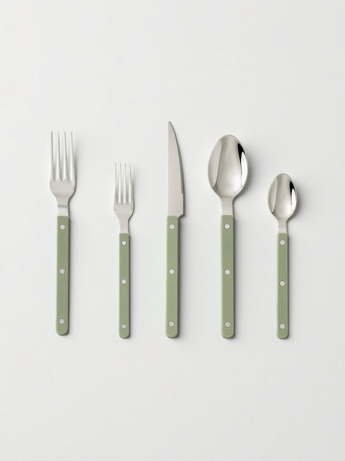 Elegant Modern Nordic Flatware Set Of 10 - Bistrot Rivet Cutlery