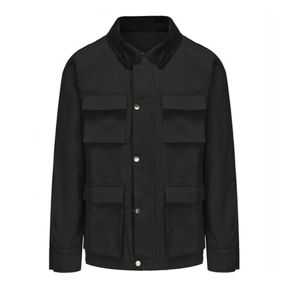 Fashion Solid Color Zipper Jacket Jacket Men