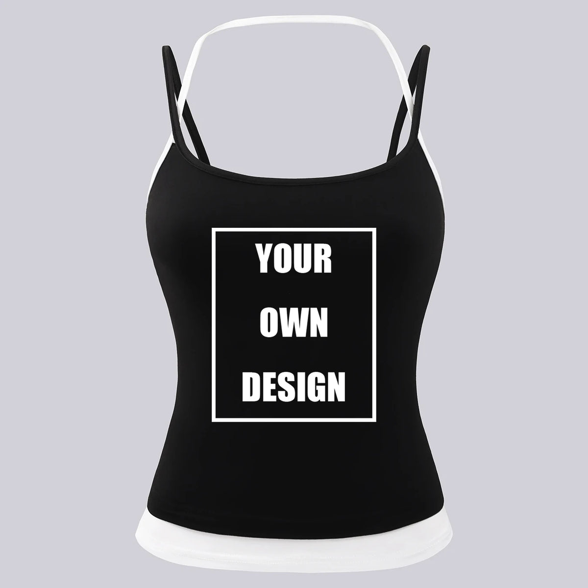 DIY Custom Graphic Logo women Color Blocking Vests Soft Singlet Halter Tops Fashion Slimming Vest Fitness Summer New Clothing