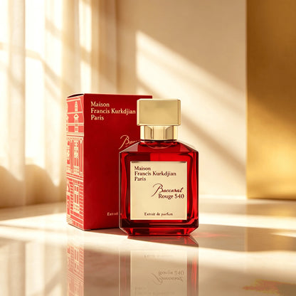 Maison Francis Kurkdjian Baccarat Rouge 540 Extrait De Parfum 70ml Unisex Perfume, Oriental Woody Amber Scent Saffron Jasmine Cedarwood, Strong Long Lasting Sillage Luxury Fragrance Spray for Men Women, Ideal Holiday Birthday Gift