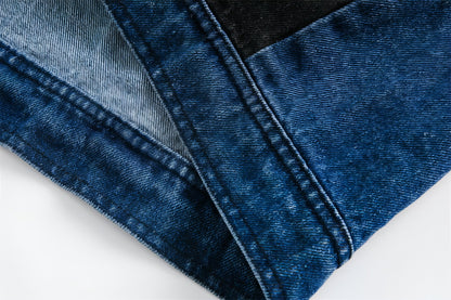 Side Stripe Stitching Loose Denim Jacket Men And Women European And