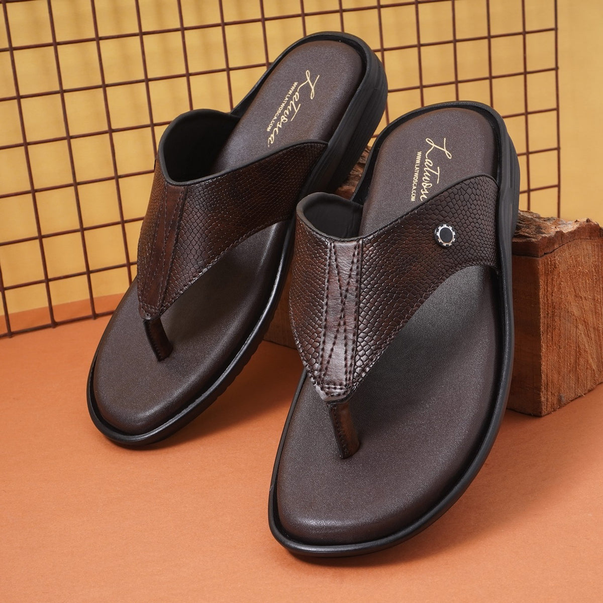 Mens Care Orthopaedic and Diabetic Slipper (Size-UK-8) (Color-BROWN)
