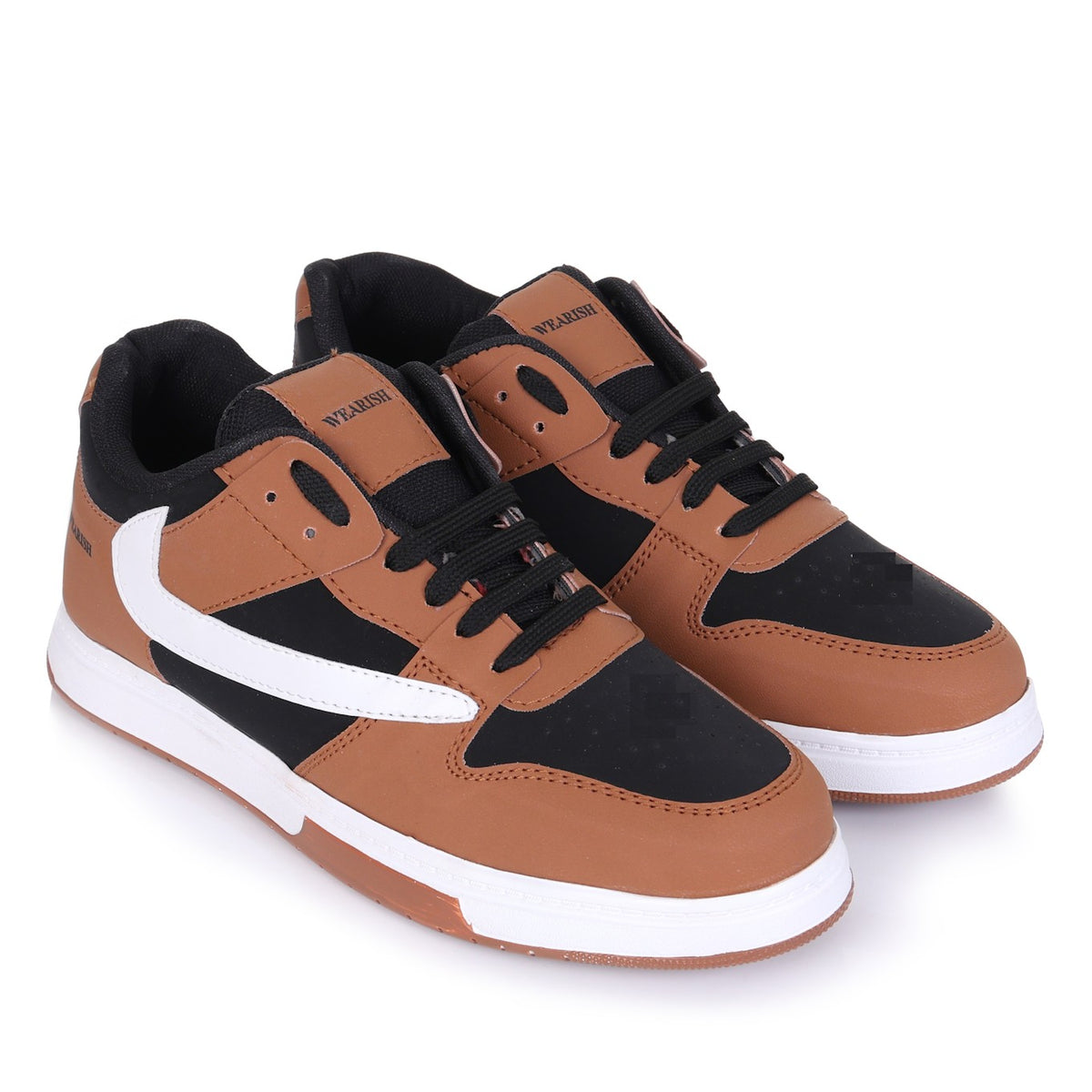Men Lace Up Running Shoes, Brown (Size-6 UK)