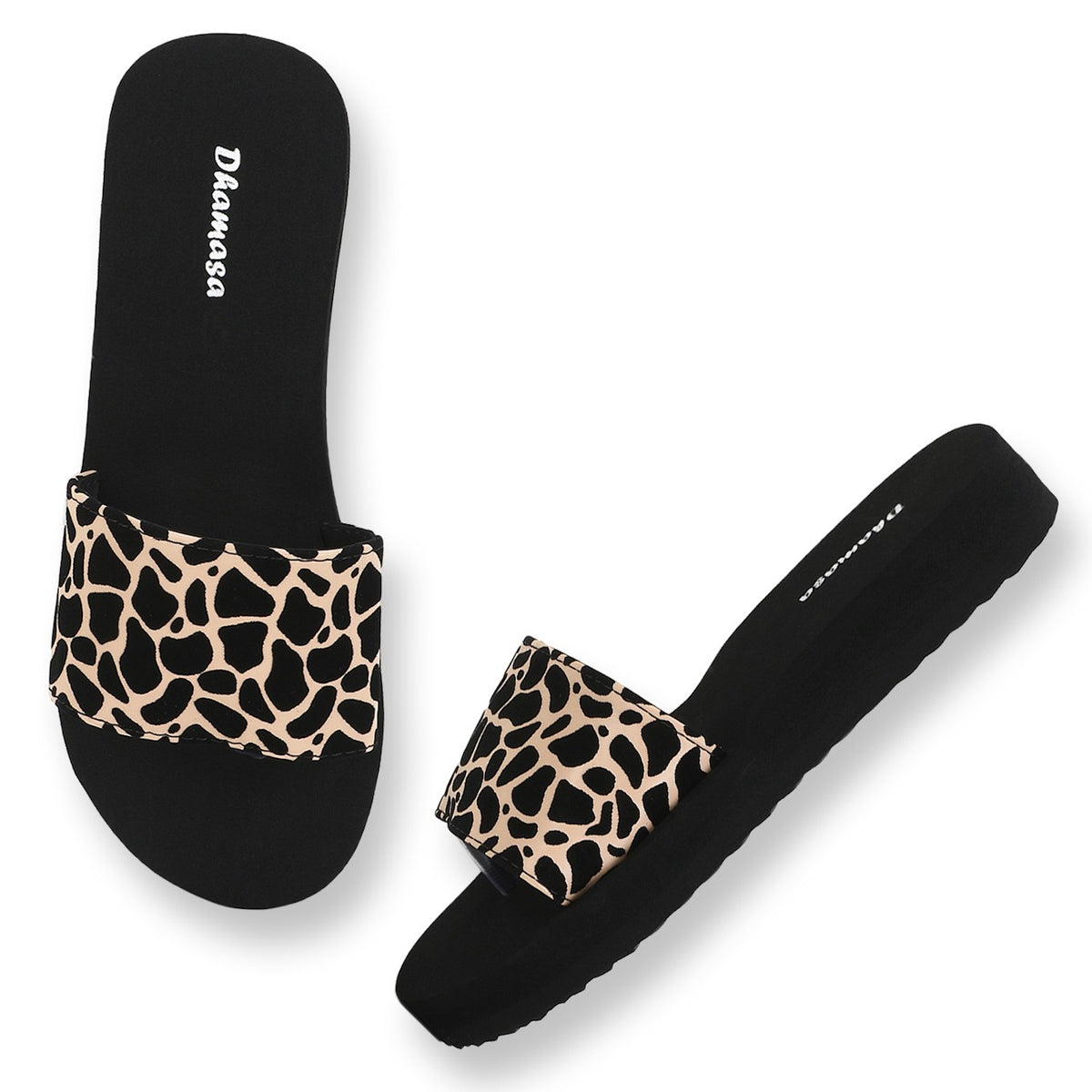 Cheeta design Fashion flipflop slipper for women and girls, Tan (SIZE