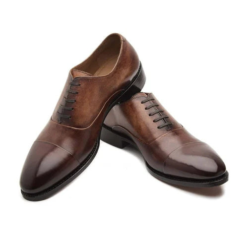 DSK Men’s Dual Tone Brown Formal Brogue Shoes – Gloss Finish Cap-Toe
