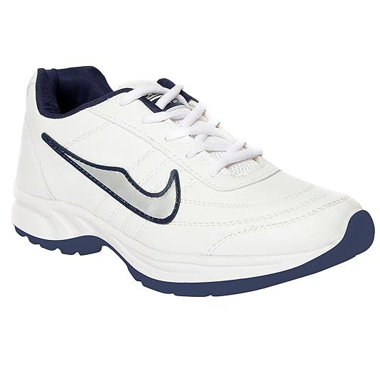 Men's Faux Leather Light Weight Running Shoes (Size-UK-8)