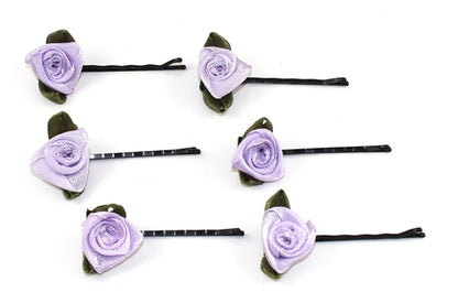 Rose Bud Hair Grips