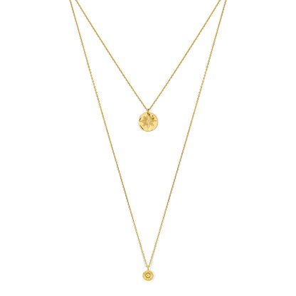 Layered North Star Bullet Necklace