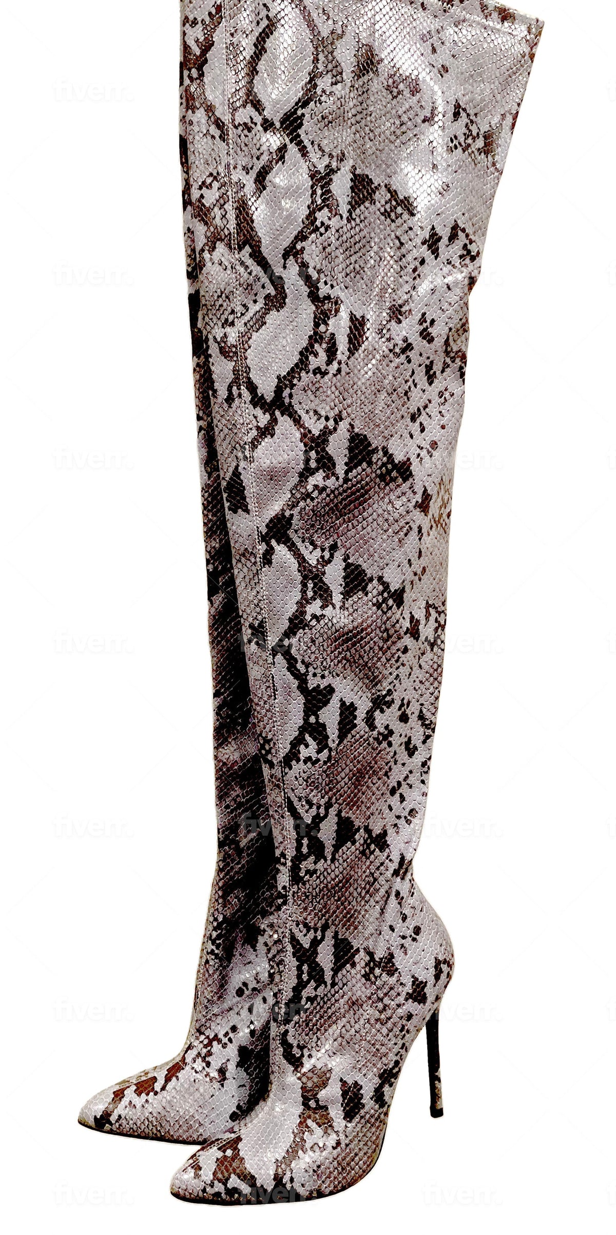 Pythonette Over The Thigh Boot