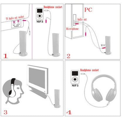 Hot Selling 5 in 1 Hi-Fi Wireless Earphone Headphone For FM Radio MP3