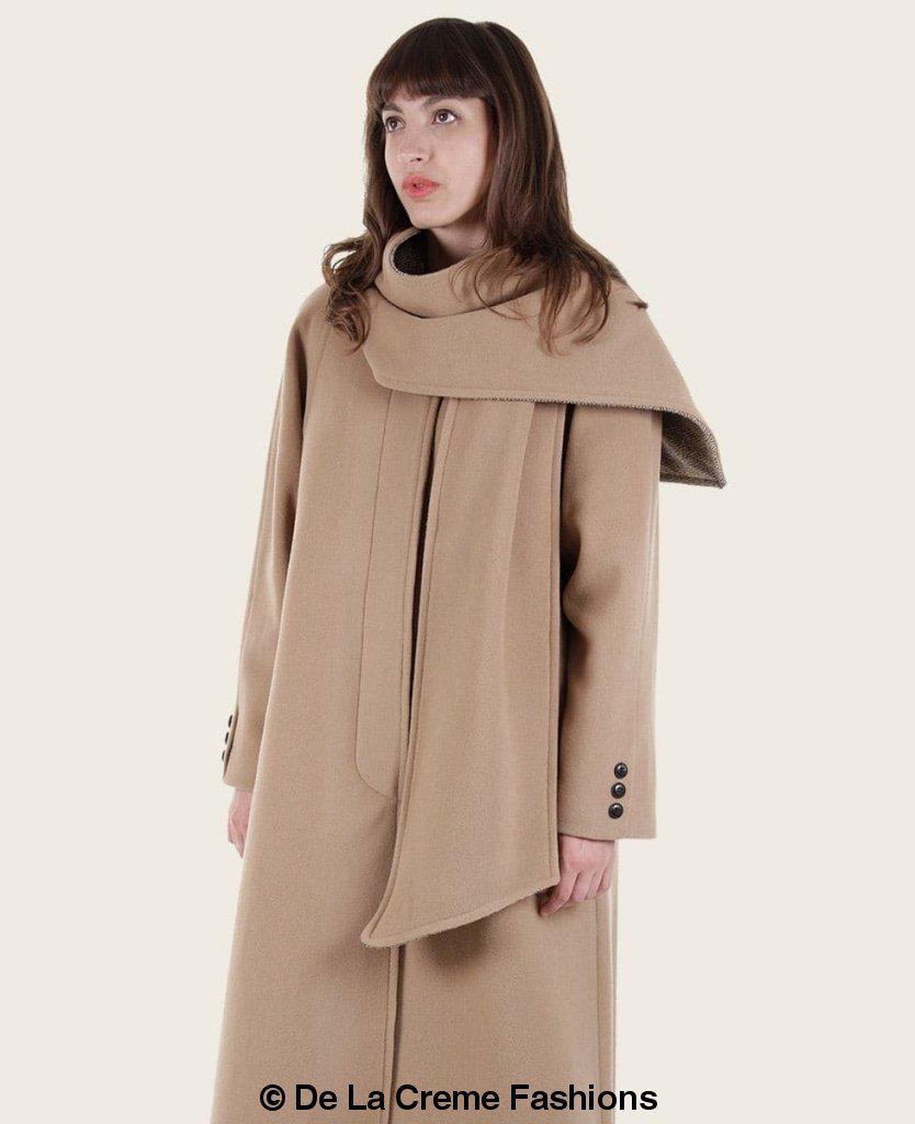 SCARPIA - Wool & Cashmere Overcoat With Scarf Detail