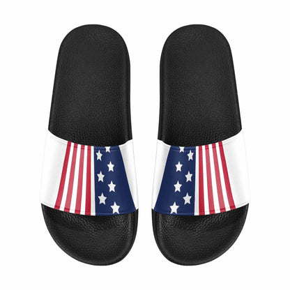 Mens Slide Sandals - Stars and Stripes Print
