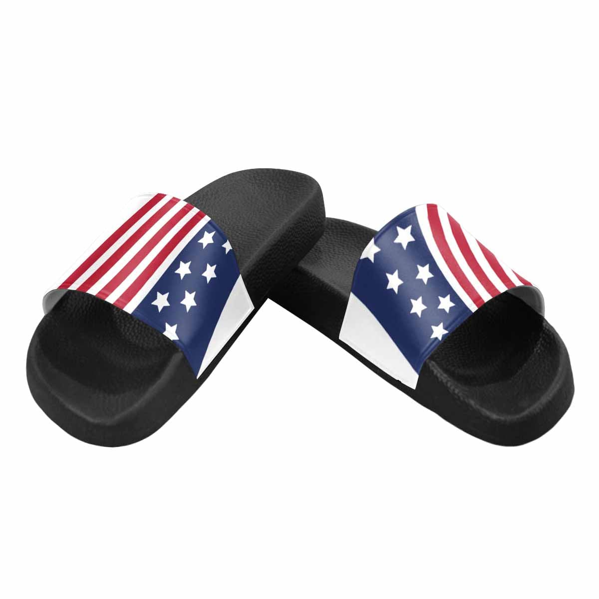Mens Slide Sandals - Stars and Stripes Print