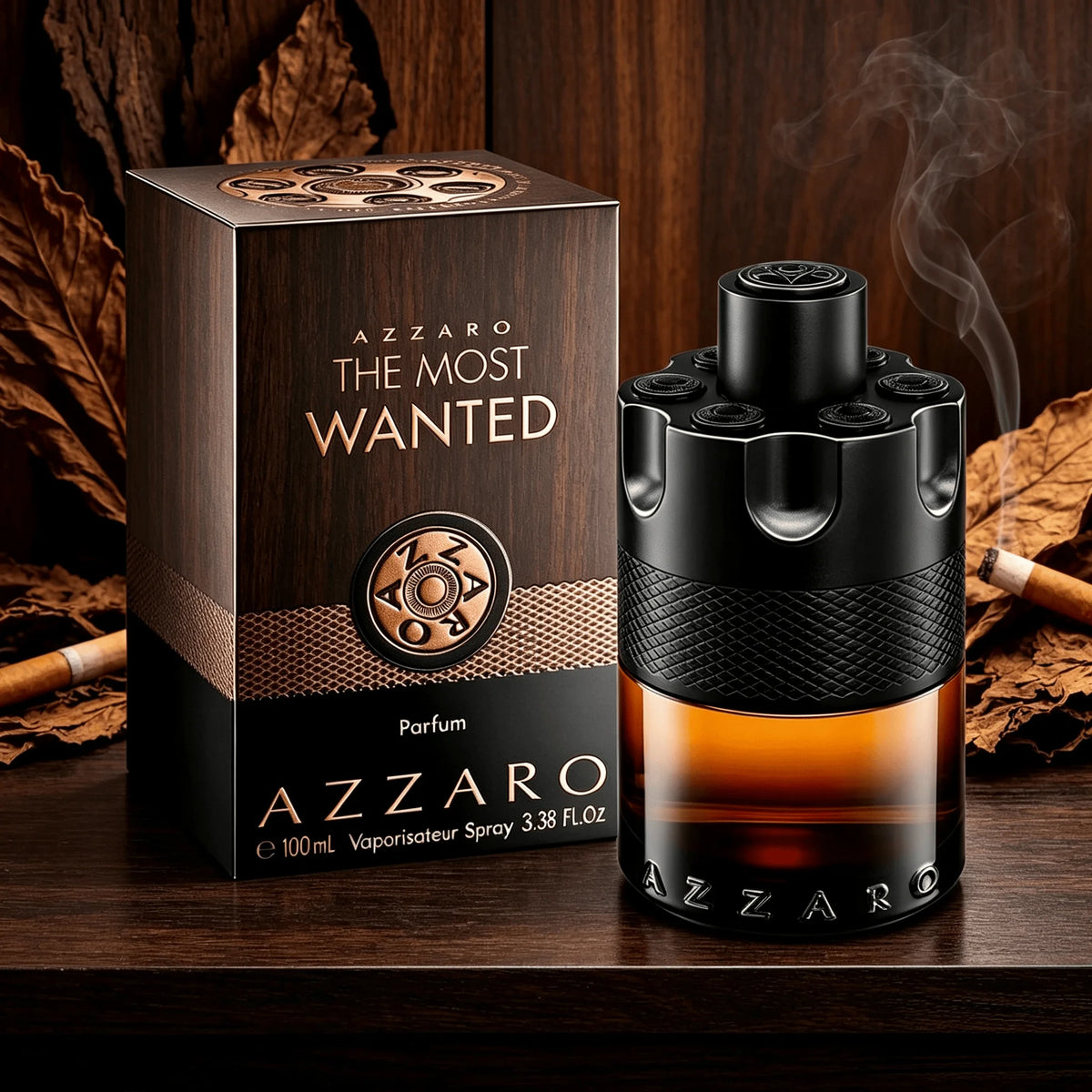 Azzaro The Most Wanted Unisex EDP Intense Spray 3.4 Fl Oz Long‑Lasting Rich Woody Fragrance Natural Spray Luxury Perfume Cologne Daily Evening Wear Premium Fragrance Gift for Men & Women