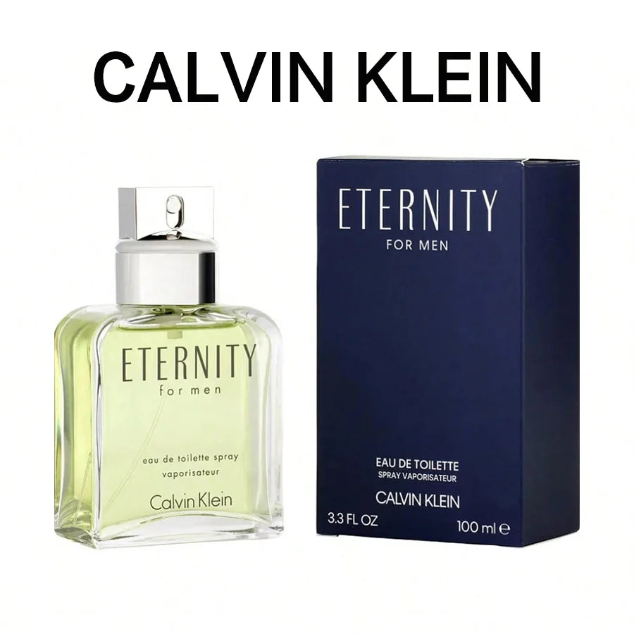 Calvin Klein Eternity men Eau De Toilette Spray 100ml Aromatic Fougere Men's Perfume Original Authentic Product Long-Lasting Fragrance