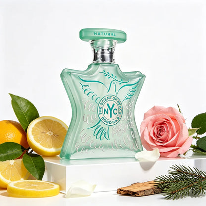 Bond No.9 The Scent of Peace Natural Perfume 100ml Women Eco Chic Citrus Scent Lemon Blackcurrant Top Notes Raspberry Rose Damascena Heart Cedarwood Musk Base Long Lasting EDP Natural Vegan Gift Box