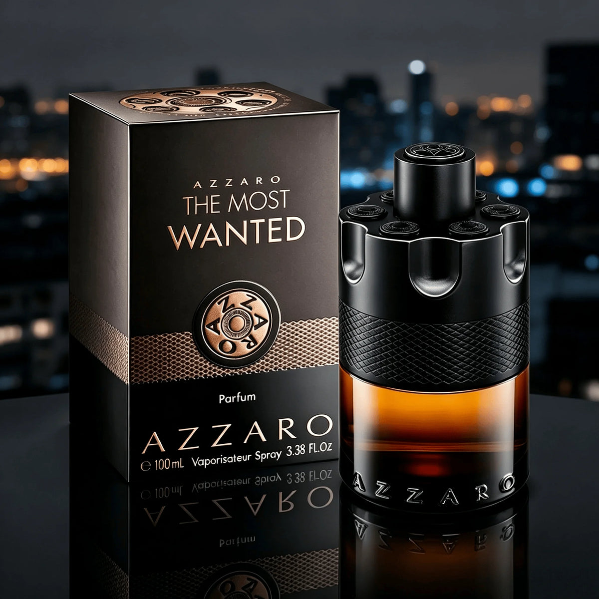 Azzaro The Most Wanted Unisex EDP Intense Spray 3.4 Fl Oz Long‑Lasting Rich Woody Fragrance Natural Spray Luxury Perfume Cologne Daily Evening Wear Premium Fragrance Gift for Men & Women