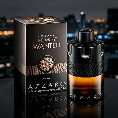 Azzaro The Most Wanted Unisex EDP Intense Spray 3.4 Fl Oz Long‑Lasting Rich Woody Fragrance Natural Spray Luxury Perfume Cologne Daily Evening Wear Premium Fragrance Gift for Men & Women