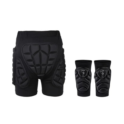 Padded Shorts and Kneepads 3D Protection Hip Butt Protective Shorts Anti Impact Pants for Snowboarding Skate Skiing Cycling