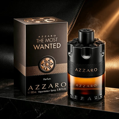Azzaro The Most Wanted Unisex EDP Intense Spray 3.4 Fl Oz Long‑Lasting Rich Woody Fragrance Natural Spray Luxury Perfume Cologne Daily Evening Wear Premium Fragrance Gift for Men & Women