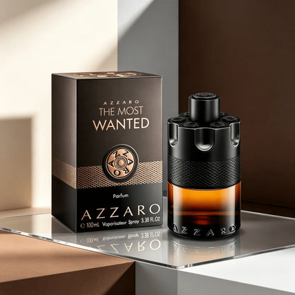 Azzaro The Most Wanted Unisex EDP Intense Spray 3.4 Fl Oz Long‑Lasting Rich Woody Fragrance Natural Spray Luxury Perfume Cologne Daily Evening Wear Premium Fragrance Gift for Men & Women