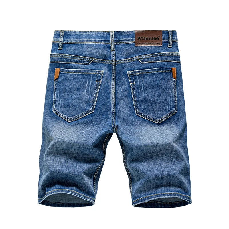 6 Model Classic Style Men's Slim Denim shorts Summer New Business Fashion Thin Stretch Short Casual Pants Male