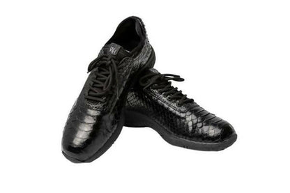 W&H Men's Viper - Python Golf Shoes in Black